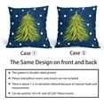 thumbnail image 5 of Blue Christmas Pillow Covers 20X20 Inch Set of 2 Watercolor Green Xmas Tree Decorative Pillow Cases Winter Holiday Cotton Linen Cushion Case Farmhouse Christmas Decor For Home Couch Sofa Porch Outdoor, 5 of 6