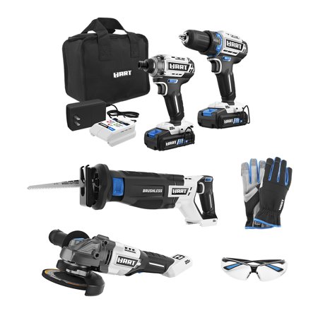 HART 20-Volt Brushless 6-Tool Kit