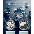 thumbnail image 2 of YUNOVA Metal AirTag Holder Keychain with Rhinestones - Shockproof Airtag Case for Apple AirTag, Diamond Airtag Accessories for Wallet/Purse/Dog Collar/Keys/Luggage Tracking (AirTag Not Included), 2 of 8