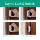 thumbnail image 5 of Cerradura De Puerta De Seguridad Para El Hogar Cerradura De Refuerzo De Aleación De Aluminio Fácil De Instalar Cerradura De Puerta A Prueba De Niños matsuzay BA001115-00, 5 of 6
