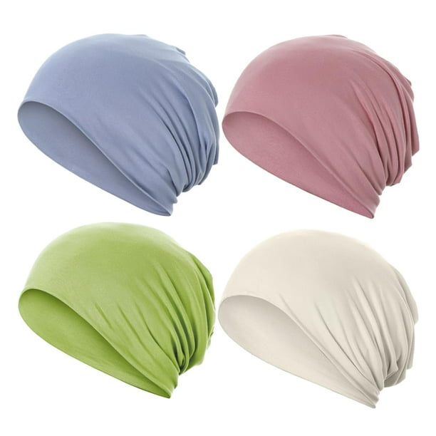 Gorros para dormir suaves JarSehera de algodón, holgados, 4 unidades