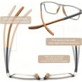 thumbnail image 6 of 2 Pack Reading Glasses for Men，Sports Style Blue Light Blocking Readers with Anti Glare Filter Lightweight Eyeglasses, 6 of 7