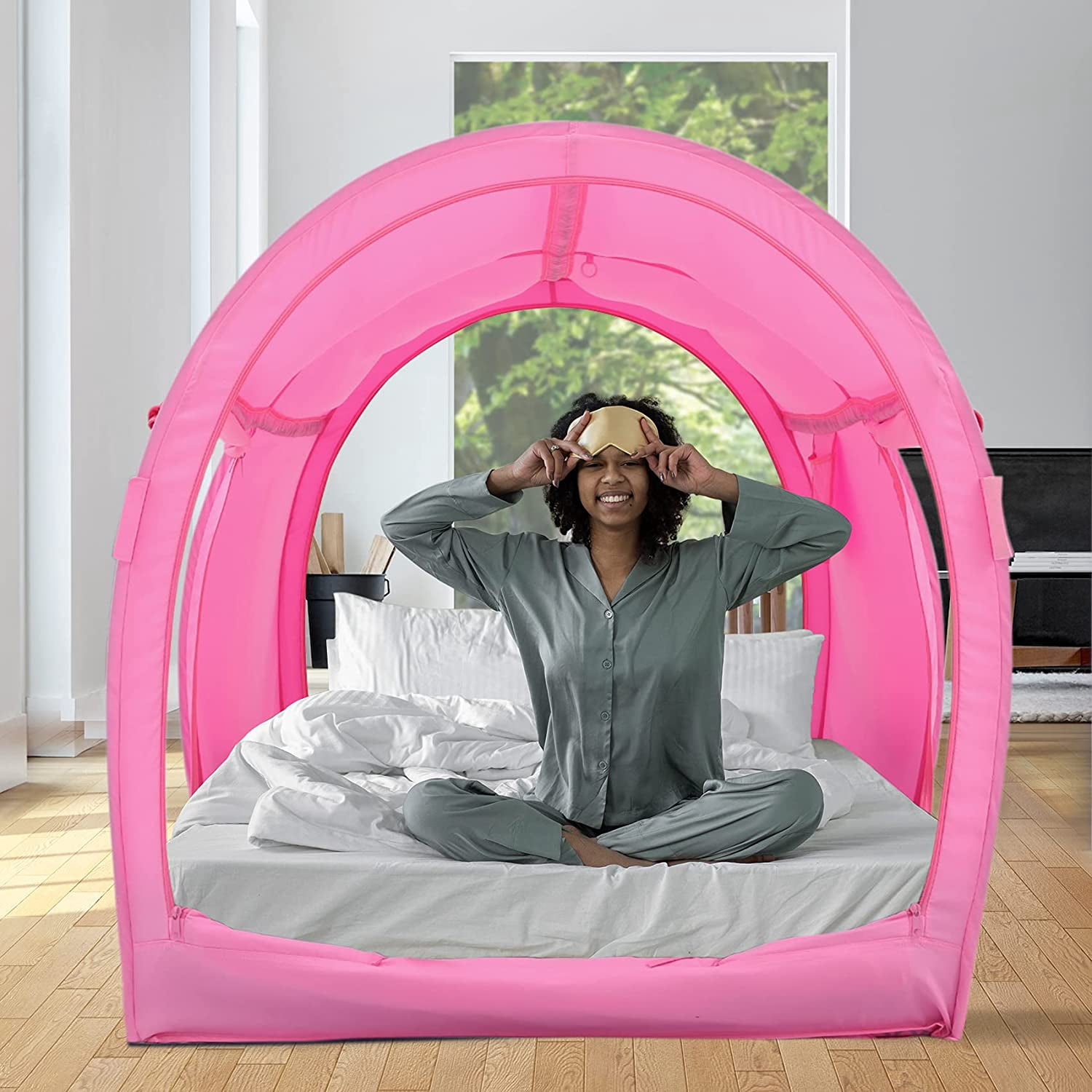 Bed Tent Full Size for Unisex Pink by Alvantor(Mattress Not Included)