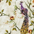 thumbnail image 3 of Fabric Mart Direct Multi Color Cotton Printed Fabric By The Yard, 54 inches or 137 cm width, 20 Continuous Yards Multi Cotton Fabric, Purple Peacock, Upholstery Drapery Curtain Wholesale Fabric, 3 of 8