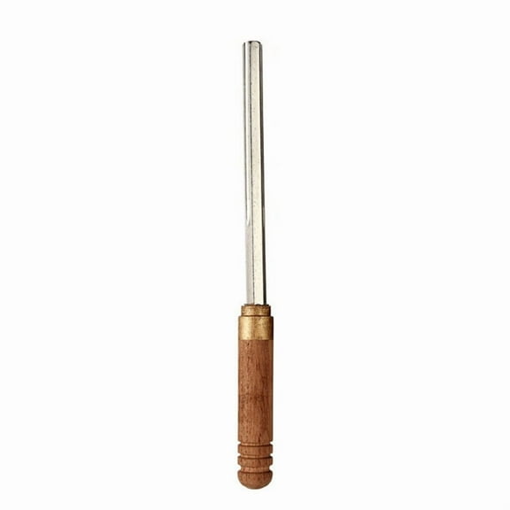 Guitar Fret Hexagonal File Musical Instrument Fret Repair and Grinding Tool - Wooden Handle