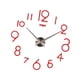 thumbnail image 5 of Reloj De Pared DIY Sin Marco Reloj De Pared 3D Grande Decoración De Pared Relojes Para Sala De Dormitorio Oficina rojo Colco Etiqueta engomada del reloj de pared 3D, 5 of 6