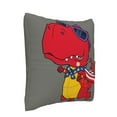 thumbnail image 2 of Bingfone Dinosaur Super Hero Cartoon Linen Throw Pillow Covers Cushion Case Pocket Button Vintage Farmhouse Pillowcase for Sofa Couch Bed 18"x18", 2 of 9
