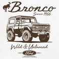 thumbnail image 3 of Ford Bronco Wild and Untamed Since 1966 T-Shirt Vintage Off-Road 4x4 Adventure Retro Truck Licensed Women's Tee, 3 of 7