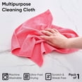 thumbnail image 5 of Superio Microfiber Cleaning Cloths Color-Coded for Easy Organization, Ultra-Soft, Durable, Multi-Purpose Cloths for Bathroom, Kitchen, Windows, Furniture, Electronics (Pink), 5 of 5
