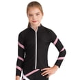 thumbnail image 3 of Doomiva Veste de Sport à Fermeture Éclair pour Filles, Manches Longues, Col Montant, Rose 12, 3 of 7