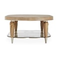 thumbnail image 4 of Michael Amini Villa Cherie Wood Oval Cocktail Table - Caramel, 4 of 5