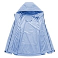 thumbnail image 5 of Women Windbreaker Jacket，Womens Travel Jacket Women's Water Resistant Windbreaker Jackets Packable Women's Windbreaker Jackets Light Rain Jacket Women Multi Pocket Travel Jacket Women Blue XL, 5 of 7