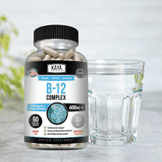 Kaya Naturals B-12 Complex Supplement for Energy & Metabolism Support, Non-GMO, 60 Capsules