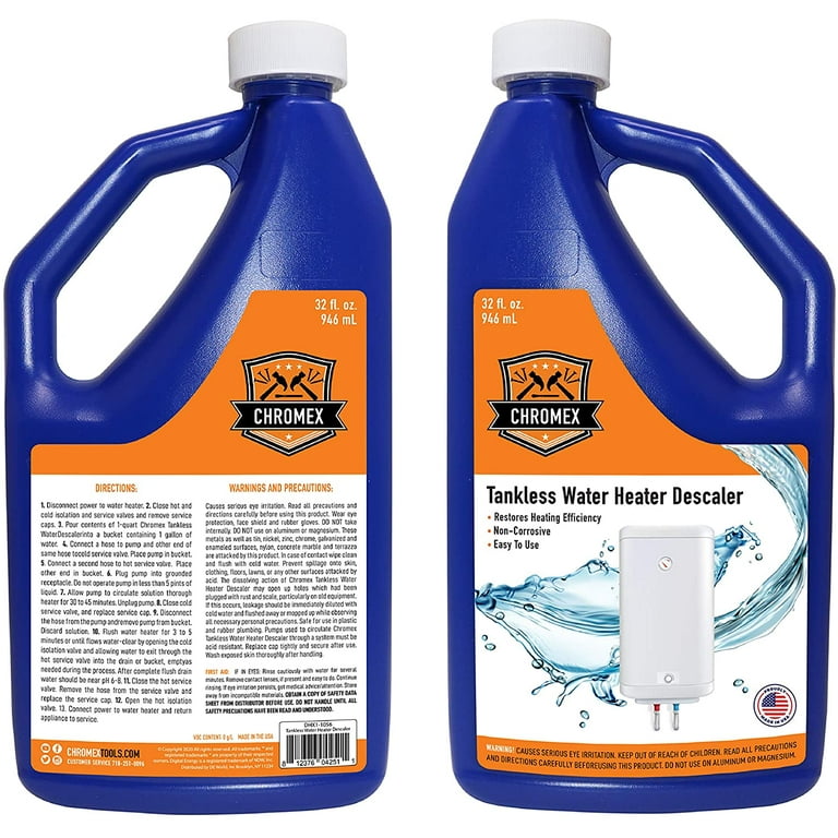 Chromex Tankless Water Heater Descaling Solution | Highly Effective -  Walmart.com