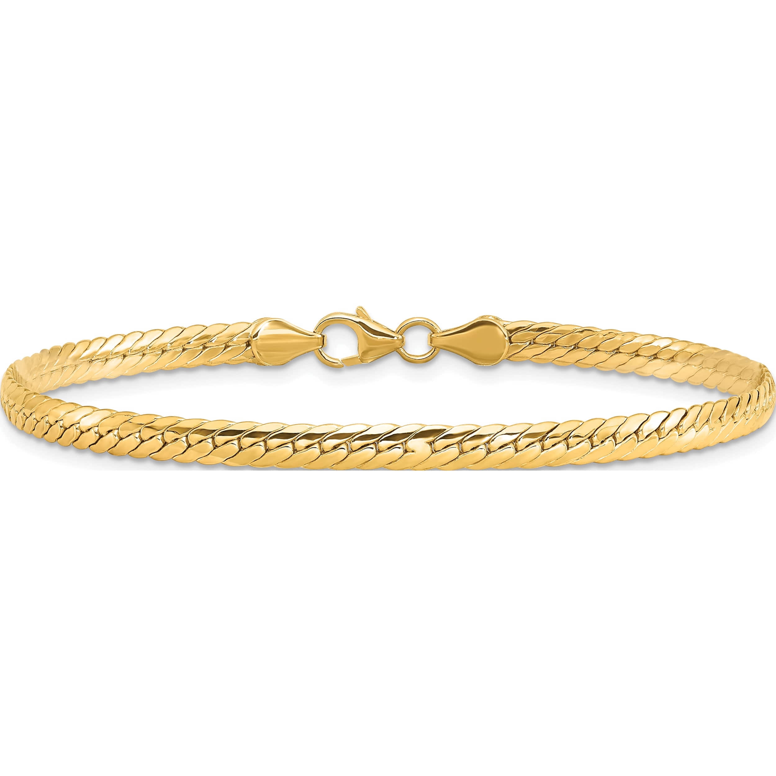 14K Yellow Gold Polished 7In Fancy Link Bracelet (7.5 X 3