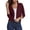 Wine, variant on Essential Open Front Cropped Cardigan for Women, Soft Knit 3/4 Sleeve Bolero Shrug - Lightweight Solid Color Layering Top for Office Work Casual Spring Summer Black L