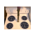 thumbnail image 6 of FSSTAM Electric Stove Burner Covers Set of 4(8" & 10") Decorative Range Burners Stove Top Cover Heat Resistant Large Small Round Tin Metal Kitchen, My Happy Place(with Exclusive FSSTAM Booskie), 6 of 7