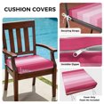 thumbnail image 3 of Outdoor Patio Cushion Covers 4 Pack Pink Patio Chair Cushion Covers with Ties and Zipper Gradient Stripes Modern Waterproof Outdoor Seat Cushion Covers for Patio Furniture 22"x22", 3 of 9
