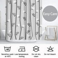 thumbnail image 5 of Grey White Shower Curtain 72x72in, Branch Floral Shower Curtains set for bathroom with 12 Hooks, Minimalist Elegant Fabric Stall Bath Curtain,Waterproof Fabric,Weighted Hem, Machine Washable, 5 of 5