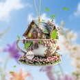 thumbnail image 1 of Colgante de llavero de cabaña de taza de café de cuento de hadas | Diseño caprichoso acrílico 2D | Accesorio ligero y duradero | Regalo para Fiestas Navidad Cumpleaños | Colgante de bolso decorativo, 1 of 3