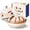 5QT White Bonjour, variant on CAROTE 5QT Enamel Cast Iron Dutch Oven, 9.5 Inch Round Soup Pot with Lid, Induction Compatible,Colorful
