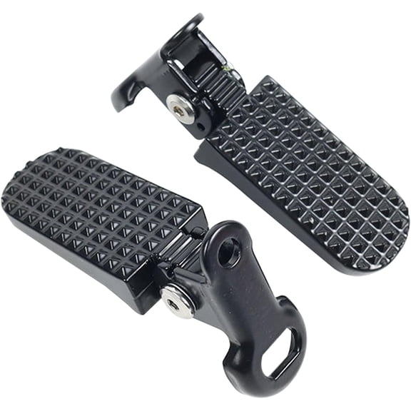 2pcs Bike Rear Pedals, Aluminium Foot Peg Non-Slip Foldable Bicycle Footrests for E-Bike, Mountain Bike, Folding Bicycle