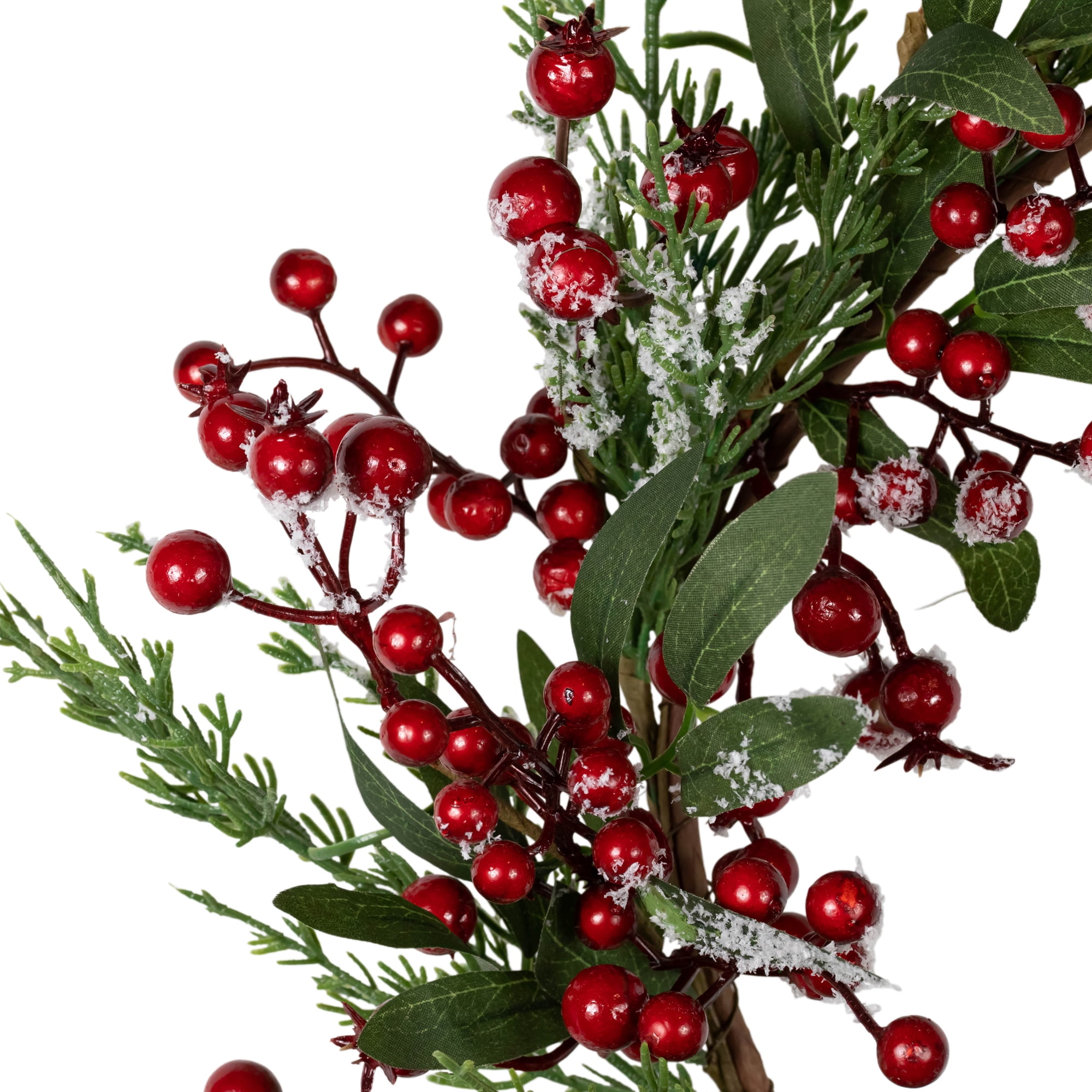 Northlight Real Touch™️ Frosted Berries and Pine Artificial Christmas Wreath - 18" - Unlit