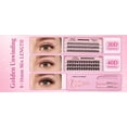 thumbnail image 2 of DIY Cluster Eyelash Extension Kit – 640 Individual Black Lash Clusters (8–16mm; 30D, 40D, 50D), Tweezers, & Application Tools – Home Salon Lash Set, 2 of 5