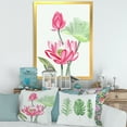 thumbnail image 3 of Designart 'Ancient Pink Lotus Flower' Traditional Framed Art Print, 3 of 4