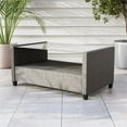 thumbnail image 4 of Muse & Lounge Co. Fields Outdoor Patio Coffee Table in Gray PE Wicker / Rattan, 4 of 7