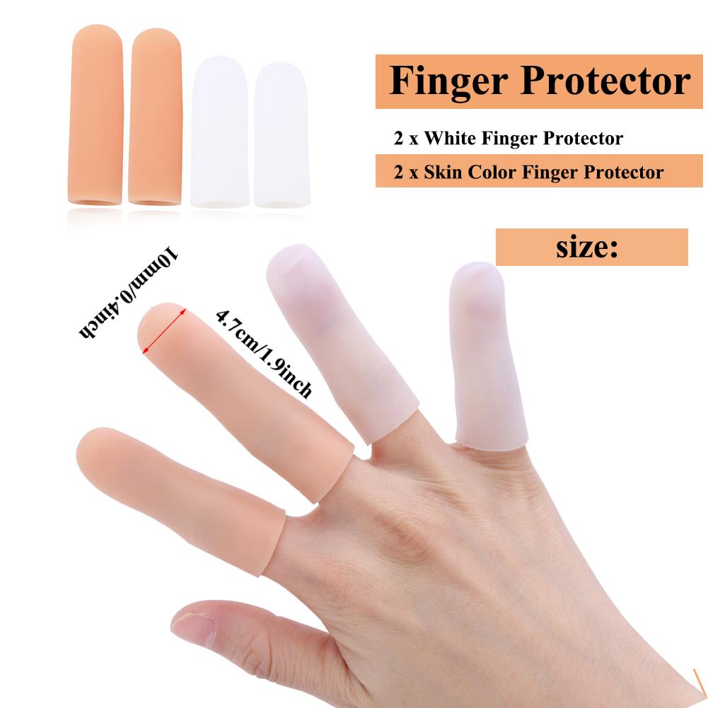Cergrey Finger Protector, Finger Protector Sleeve, 4 pcs Silicone