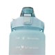 thumbnail image 3 of straw bottle leakage proof frosted gradient color one click open sports water cup with handle clear scale 2000ml light green, 3 of 5