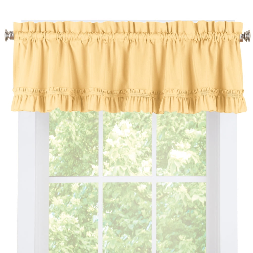 Ruffled Spring Window Valance Curtain for Kitchen or Any Room in Home
