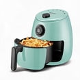 thumbnail image 2 of Compact Electric Hot Air Fryer Oil-Less Healthy Cooker with Timer and Temperature Controls 1000W 2.1 Quart Mint, 2 of 6