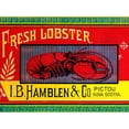 thumbnail image 2 of Retrolabel 32x25 Gold Ornate Wood Framed with Double Matting Museum Art Print Titled - Fresh Lobster, 2 of 4