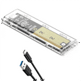 thumbnail image 3 of 2PCS M2 SSD Case M.2 NVME Enclosure Portable USB3.1 Type-C Transparent Hard Disk 5Gbps for PC, 3 of 6