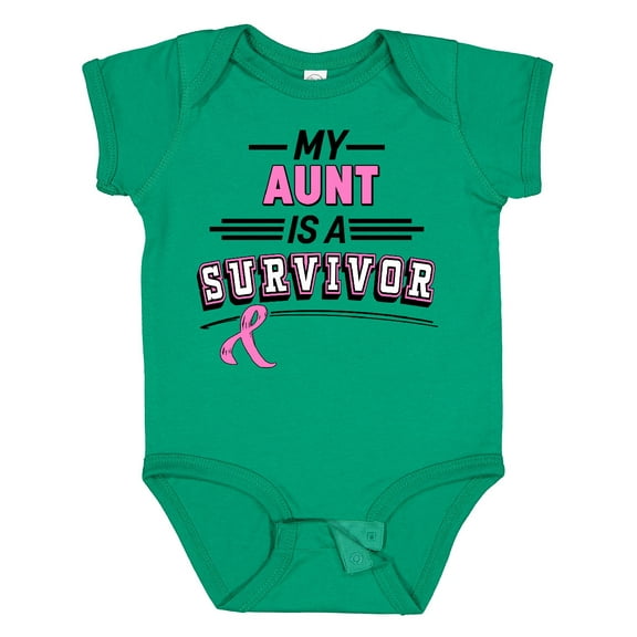 Inktastic My Aunt is a Survivor Breast Cancer Awareness Boys or Girls Baby Bodysuit
