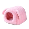 thumbnail image 3 of Casa de cama para hámster, casa de conejo suave y cálida para otoño e invierno, tamaño pequeño Rosa, 3 of 9