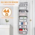 thumbnail image 6 of NUBILY Over-the-Door Hanging Storage Organizer – 5 Shelf Mesh Rack with Clear Pockets, Space Saving for Bedroom Bathroom Closet, Grey, 6 of 9