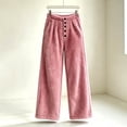 thumbnail image 6 of LIaqionyy Womens Fleece Pants Winter Warm Elastic Waist Wide Leg Fuzzy Lounge Bottoms Long Soft Plush Pajama Pant, 6 of 6