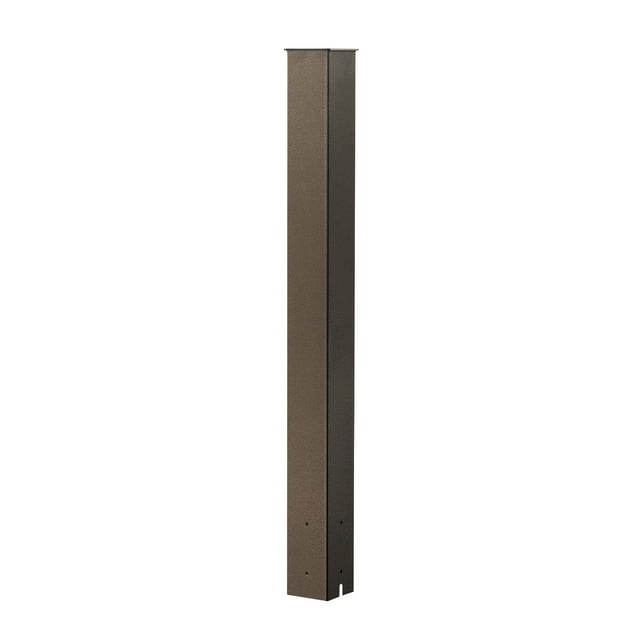 KFFKFF Mailbox Post, 43 x 4 x 4 Inches, Steel In-Ground Mounting Mail Box Stand with Powder Coating Surface, Heavy Duty Metal Post Sleeve Kit, Bronze