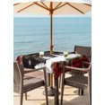 thumbnail image 2 of Outdoor Tablecloth with Umbrella Hole and Zipper, Christmas Tree Square Table Cloth 60x60 Inch Waterproof Tablecloth, Black Red Plaid Xmas Tree Snowflake Picnic Table Cover for Patio Camping, 2 of 7