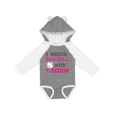 

Inktastic I Watch Baseball with My Meemaw Gift Baby Boy or Baby Girl Long Sleeve Bodysuit