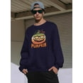 thumbnail image 2 of Hey, Pumpkin. Cool Sunglasses Sweatshirt Men -Image by Shutterstock, Male 4X-Large, 2 of 4