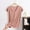 Pink, variant on LADIGASU Women's Casual Loose Stripe V Neck Summer Thin Edition Short Sleeved Pajamas Tops