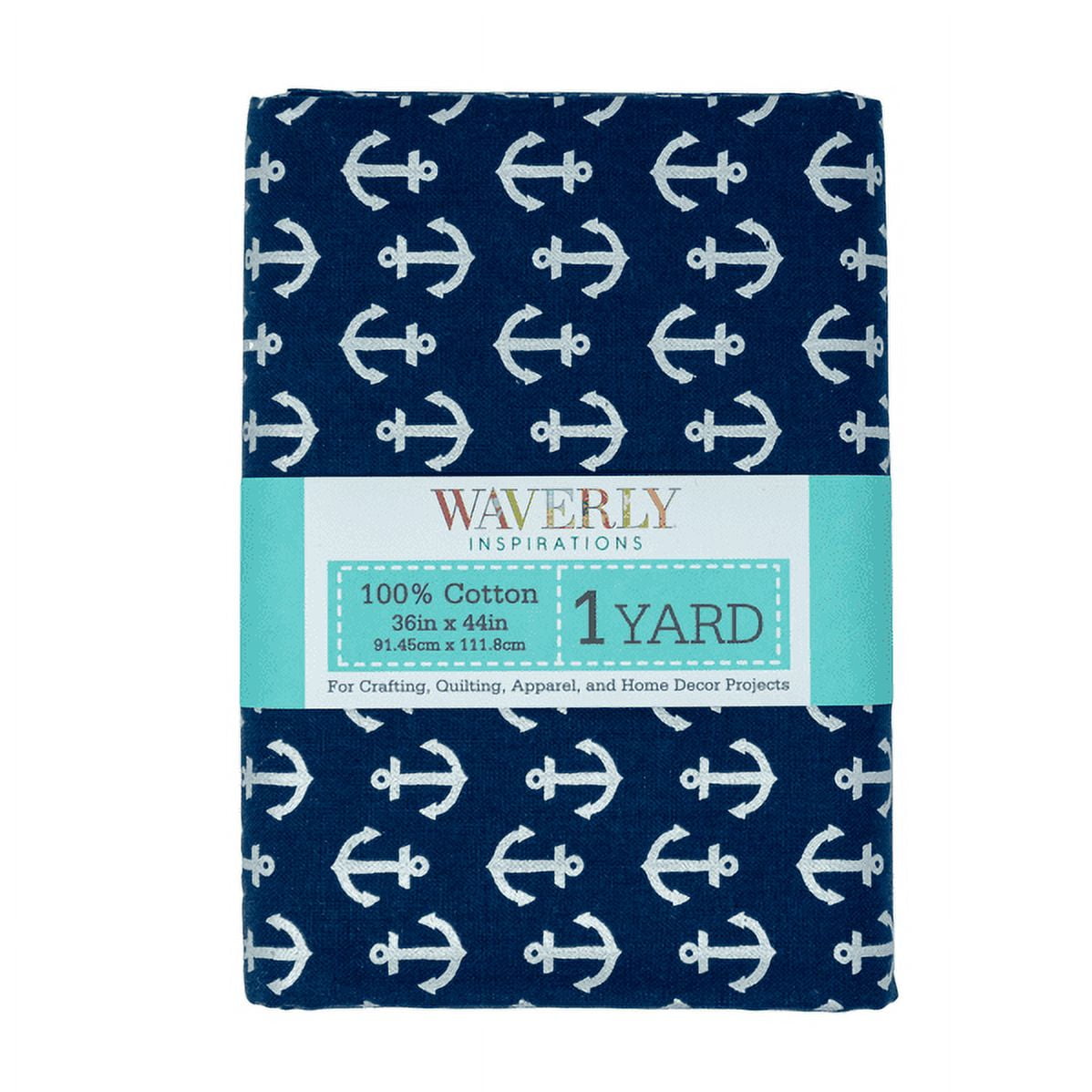 (2 pack) Waverly Inspirations 1 Yard Cut 100% Cotton Prints Fabric White and Black 44" Wide for Quilting & Sewing