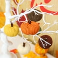 thumbnail image 4 of Twfbrm Mini Crochet Pumpkins, Fall Decorations for Home 2" Handmade Knitted Pumpkins Pendants, Thanksgiving Pumpkin Hanging Ornaments Farmhouse Decorative Fabric Pumpkins for Tiered Tray, Mantel, 4 of 9