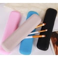 thumbnail image 1 of Estuche de silicona para lápices de cejas, brochas de maquillaje, brochas de sombra de ojos, bolsa de almacenamiento con succión magnética, bolsa de viaje portátil simple, 1 of 3