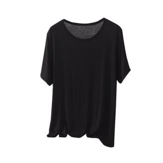 Dndkilg 3/4 Length Sleeve Shirts Women Elbow Crew Neck Fited  display picture 1