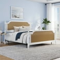 thumbnail image 5 of Hillsdale Furniture Melanie Wood and Cane King Bed, White, 5 of 18